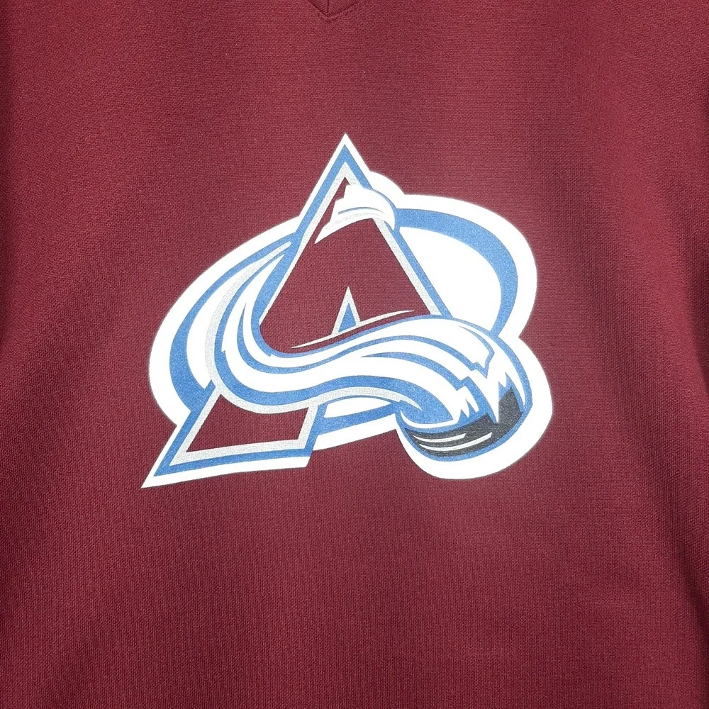 NHL Colorado Avalanche Practice Jersey Youth XL 14/16 Burgundy Blue Blank 58AFG